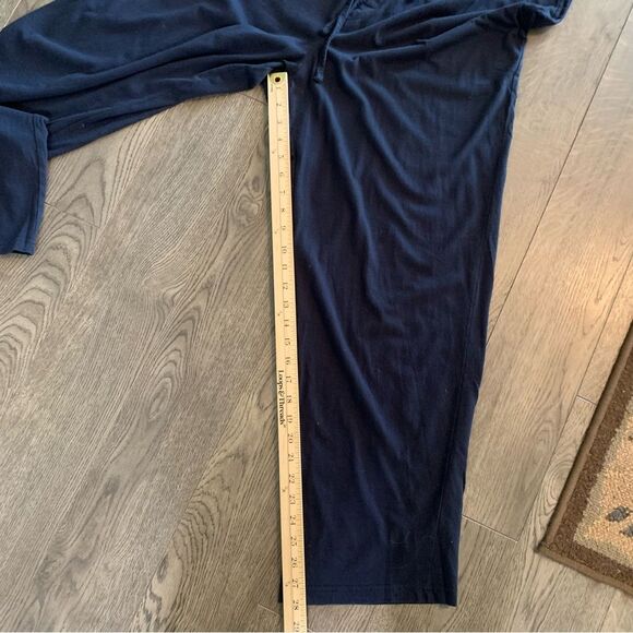 AMAZON ESSENTIALS Flannel Pajama Pant XL Navy Blue Elastic pull string Straight. - Picture 8 of 9
